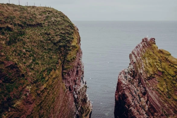 Helgoland's Split Cliffs
