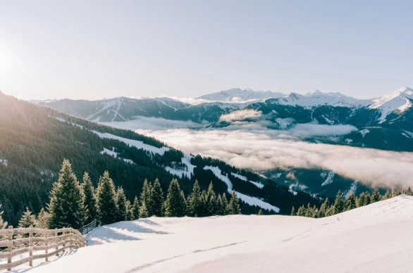 Breathtaking winter landscape at Saalbach-Hinterglemm resort