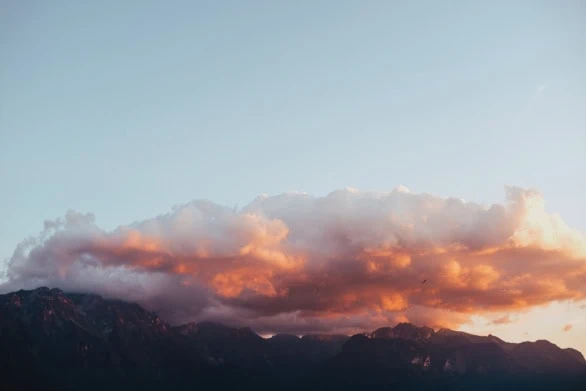 Fire in the Sky: Sunset Clouds Over the Swiss Alps