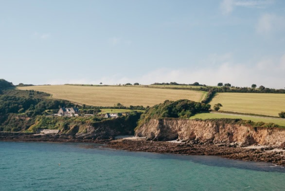 Sunny coastal views near Falmouth, Cornwall