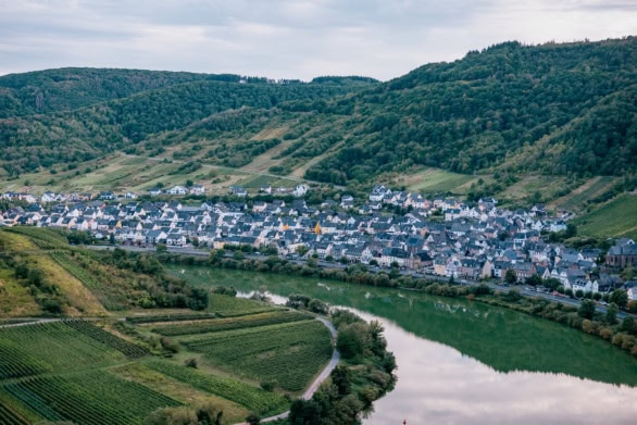 Wine Village of Bremm on the Moselle River near Calmont, Germany