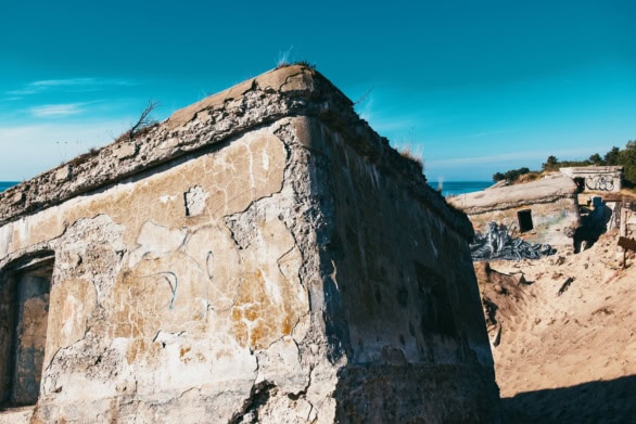 Ruins on the Beach at Liepaja Northern Forts, Latvia