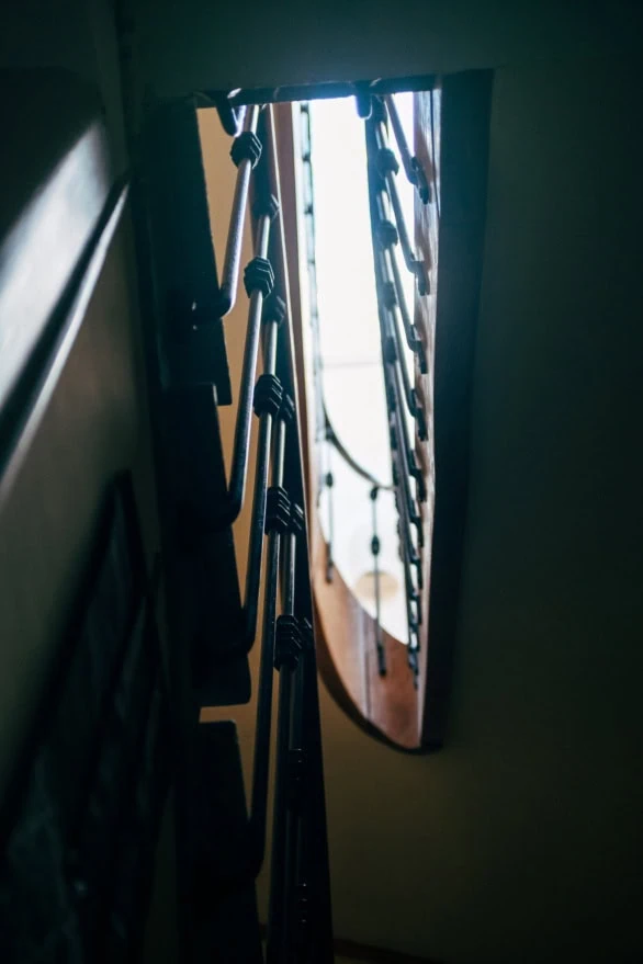 Abstract Staircase Curve and Railings