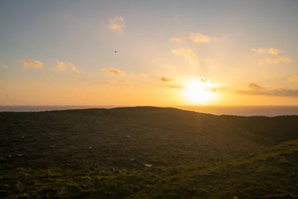Sunset Over the North Sea Hills