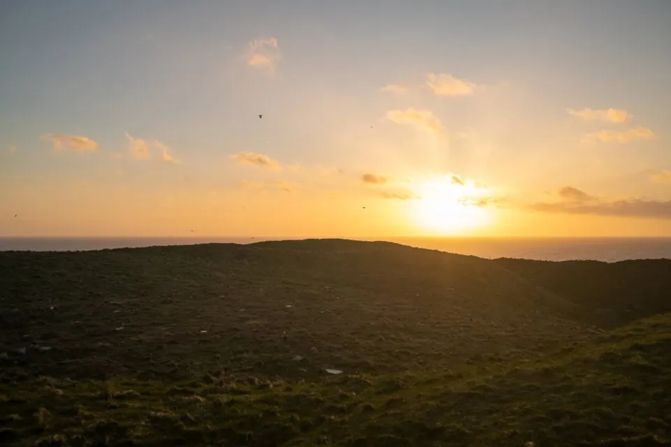 Sunset Over the North Sea Hills