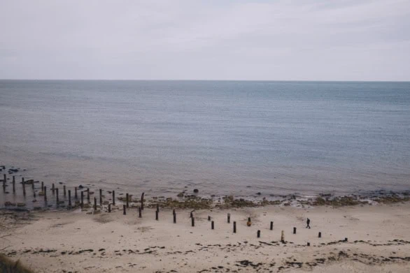 Solitary Walk on Helgoland Shore