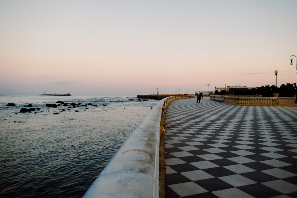 Seaside Promenade at Sunset